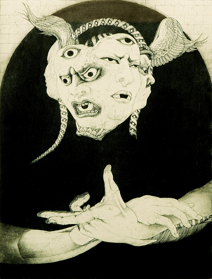 多賀新　　　肉筆画