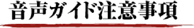 音声ガイド注意事項