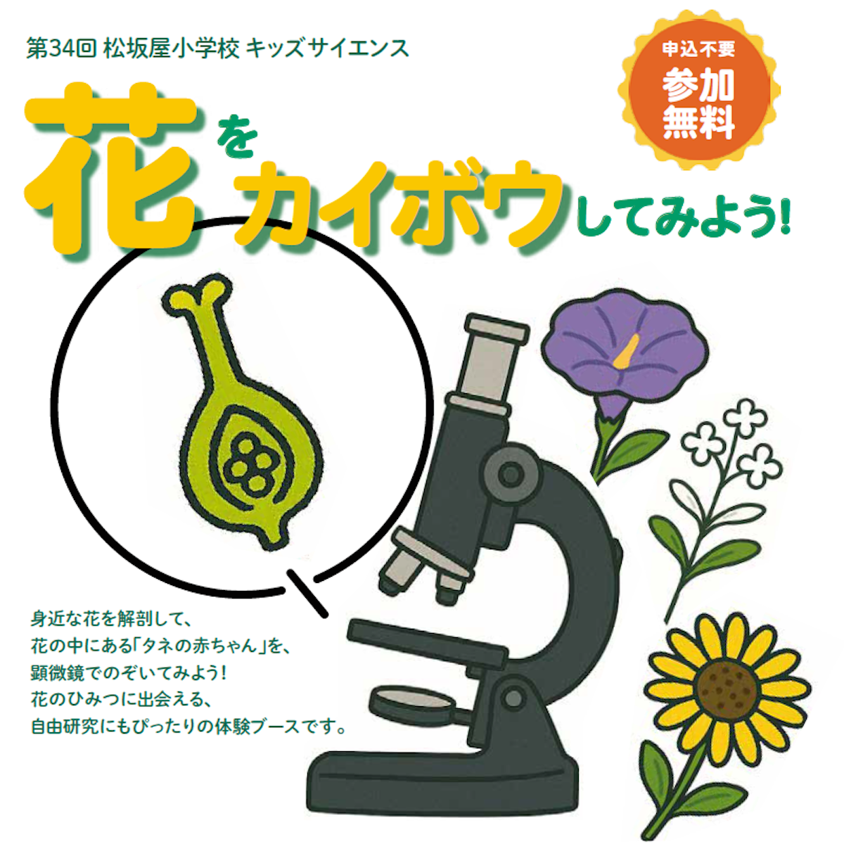 花をカイボウしてみよう