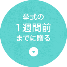 挙式の1週間前までに贈る