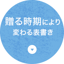 贈る時期により変わる表書き