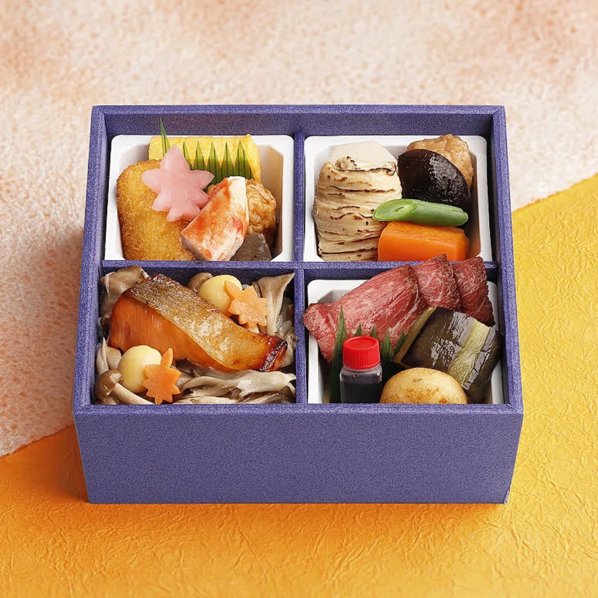 なだ万厨房 ローストビーフと鮭きのこ御飯のお弁当 1折