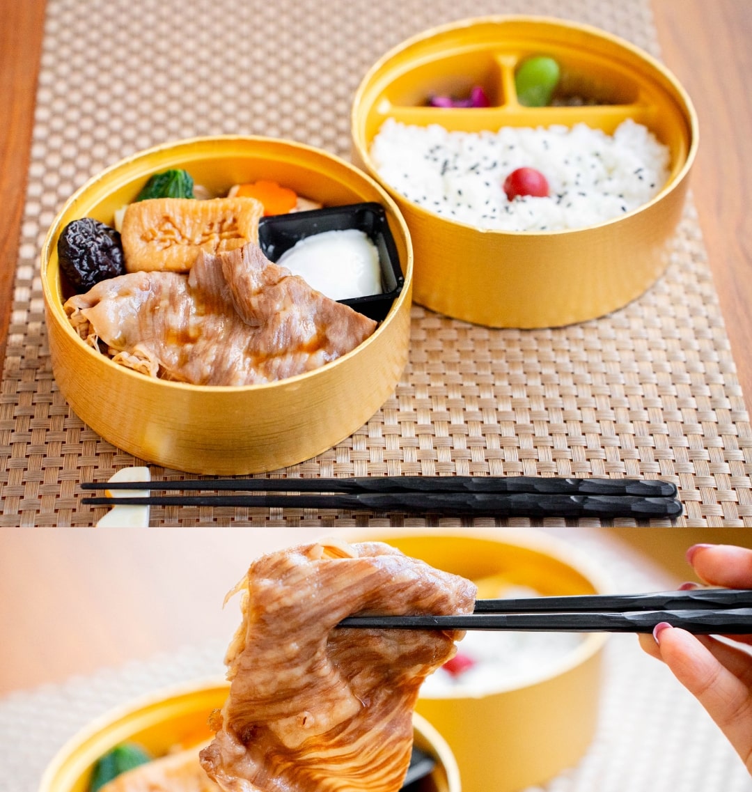 〈人形町今半〉金のすき焼き弁当