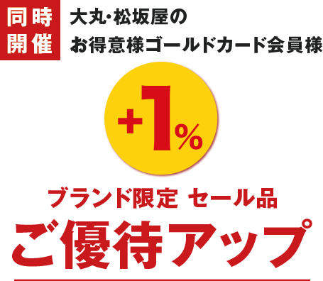 同時開催プラス1%ご優待アップ