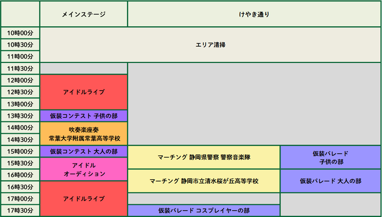 茶ロウィン2026 タイムテーブル