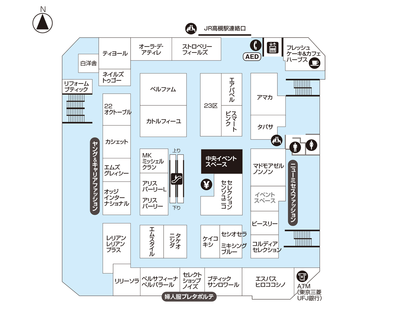 2f 婦人服のフロア Small Jr高槻駅連絡口 Small フロアガイド 松坂屋高槻店 2f 婦人服のフロア Small Jr高槻駅連絡口 Small フロアガイド 松坂屋高槻店