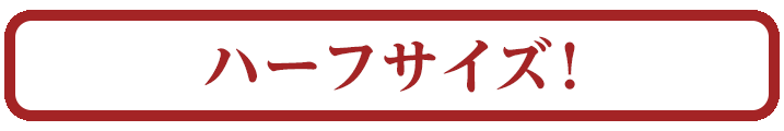 ハーフサイズ!