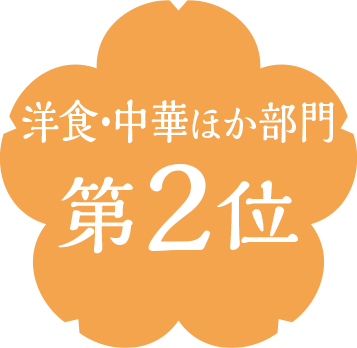 洋食・中華部門第2位