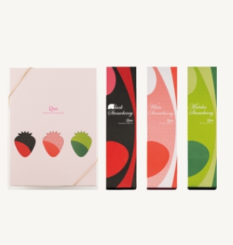 ホワイト・ブラック& 抹茶ストロベリー6個入り3種セットのパッケージ画像